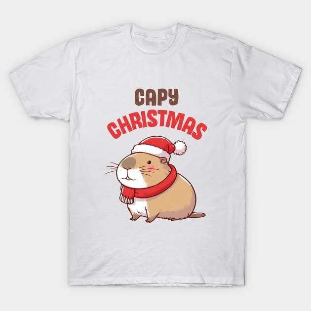 Capy Christmas Cute Capybara T-Shirt by Takeda_Art